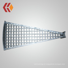 Tapete de escada em espiral galvanizado de fabricante profissional / piso de escada em forma de leque